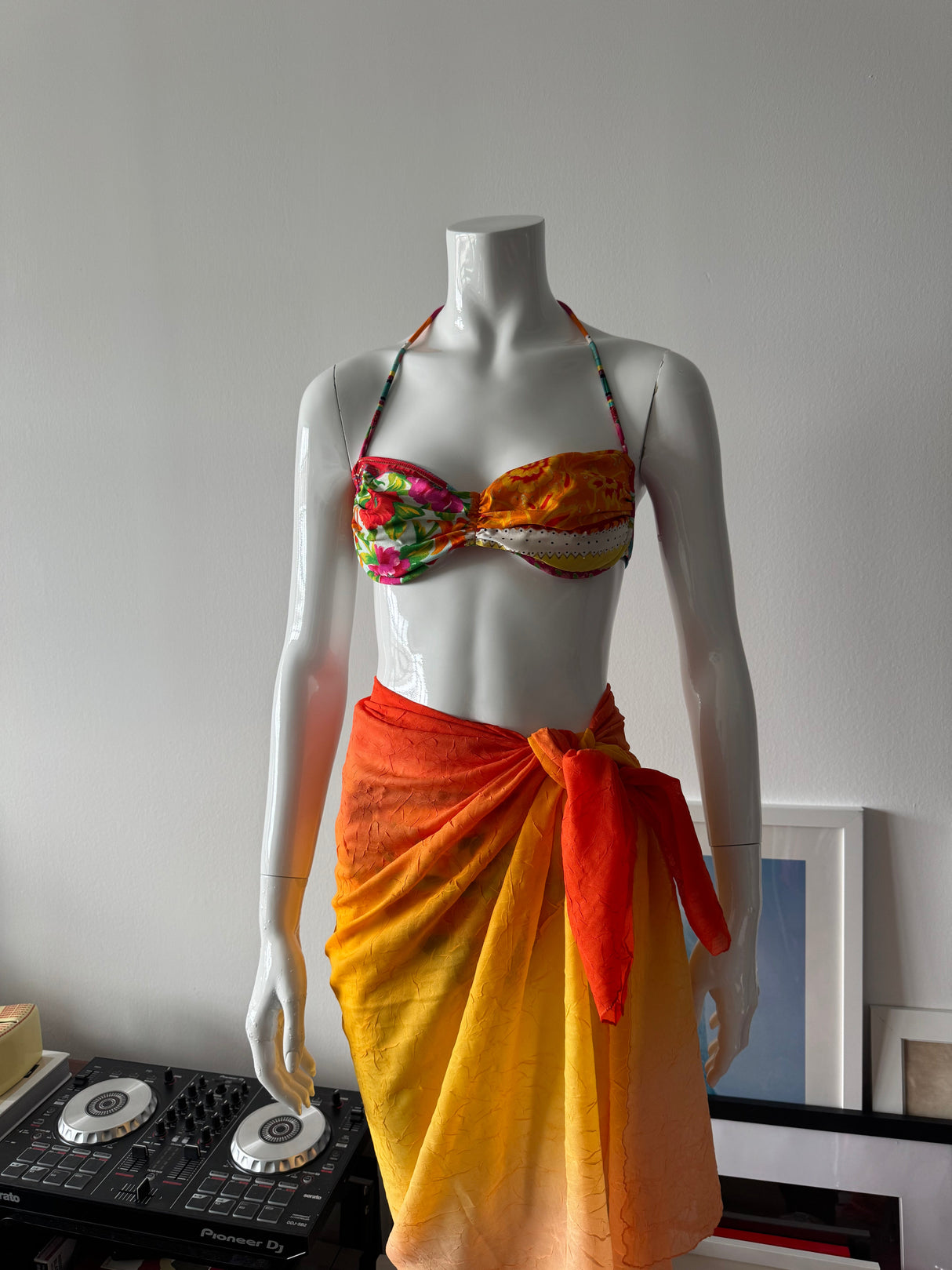 Orange/Yellow Ombré Crinkle Pareo