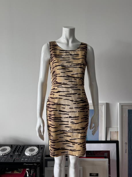 LOVE MOSCHINO Tiger Print Shift Mini Dress