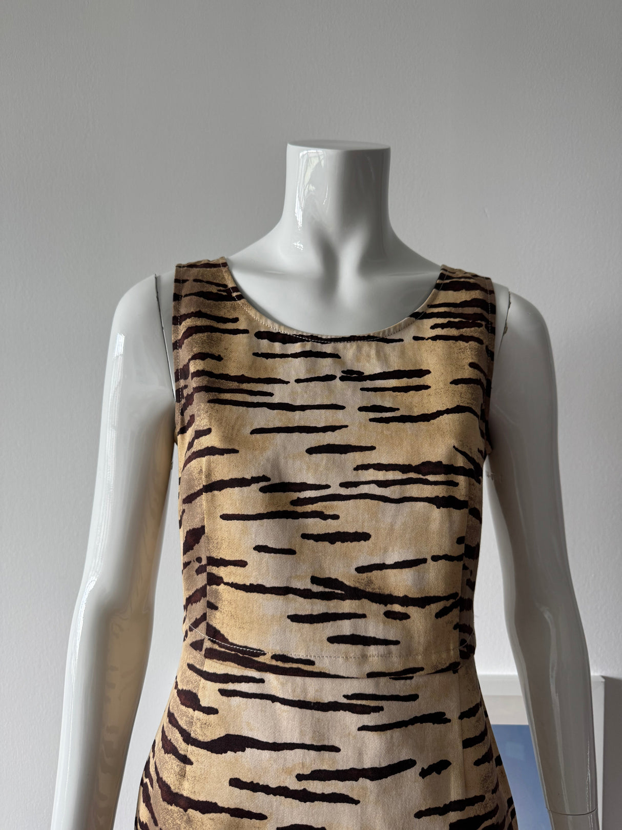 LOVE MOSCHINO Tiger Print Shift Mini Dress