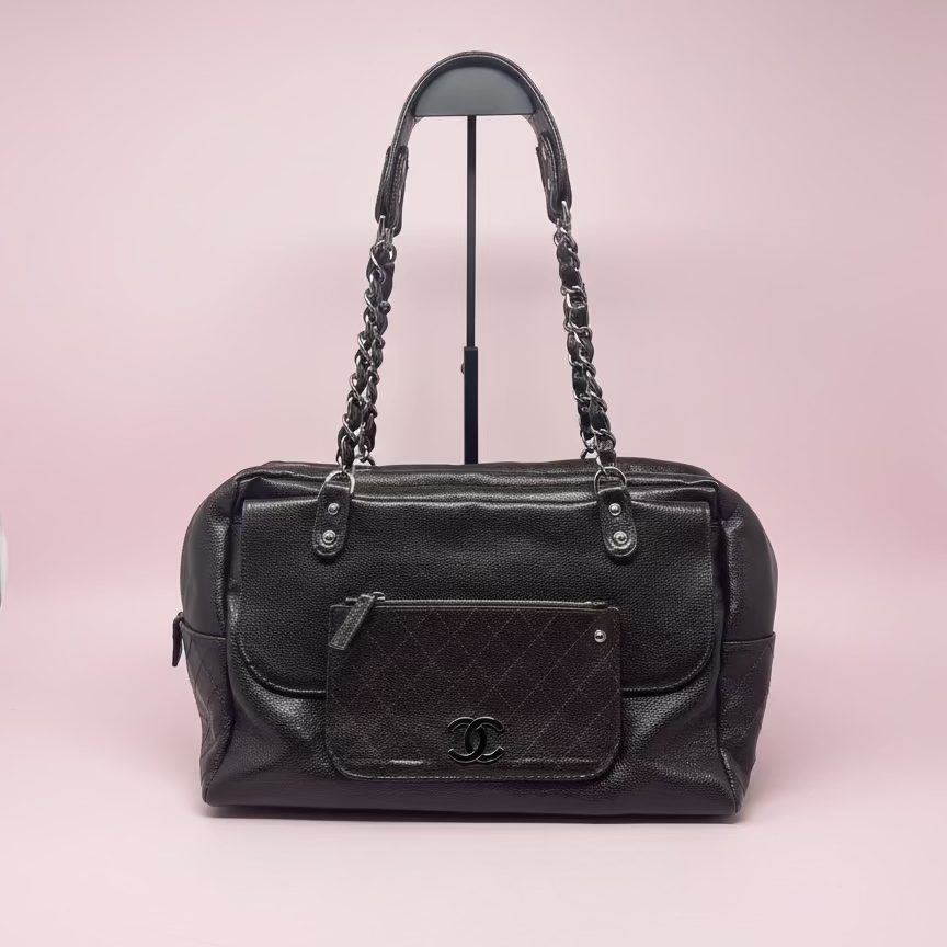 #18 Chanel Caviar Coco Chain Dark Brown