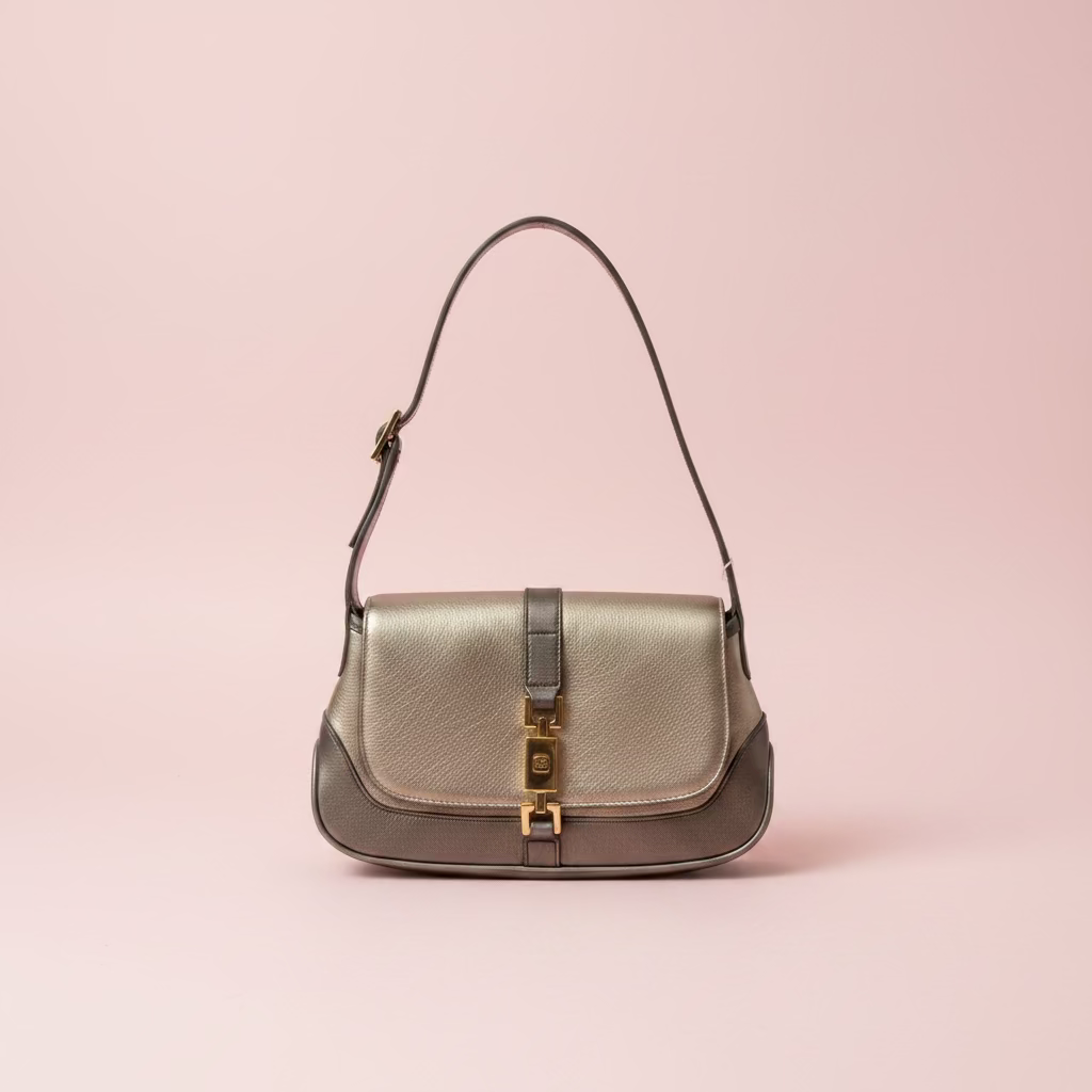 Gucci Mini Jackie Metallic Gold Leather Shoulder Bag - Tom Ford Era