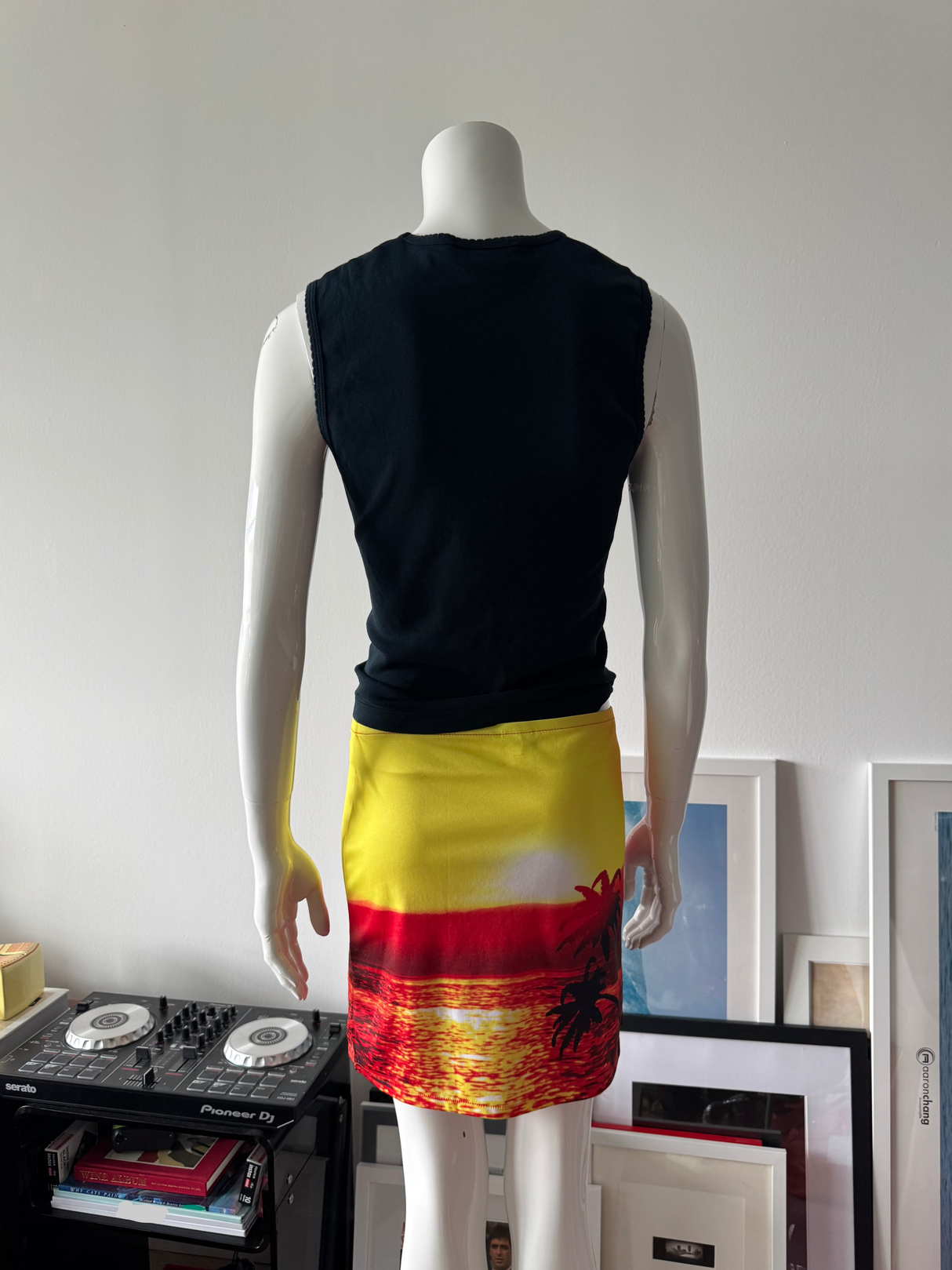 Sunset Print Mini Skirt