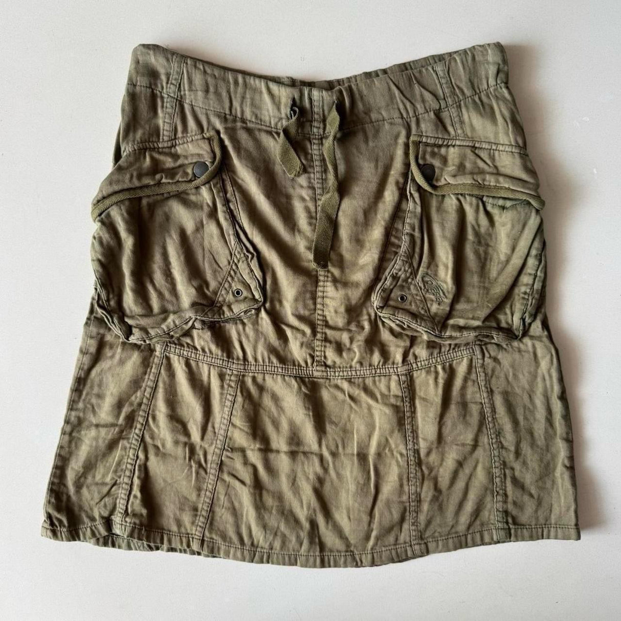 Diesel Olive Cargo Midi Skirt