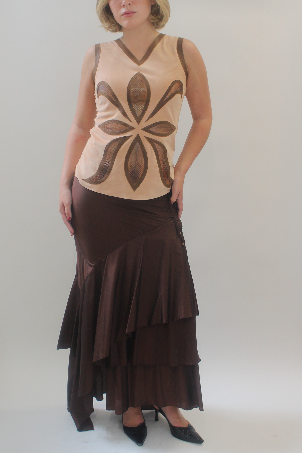 Archival suede top