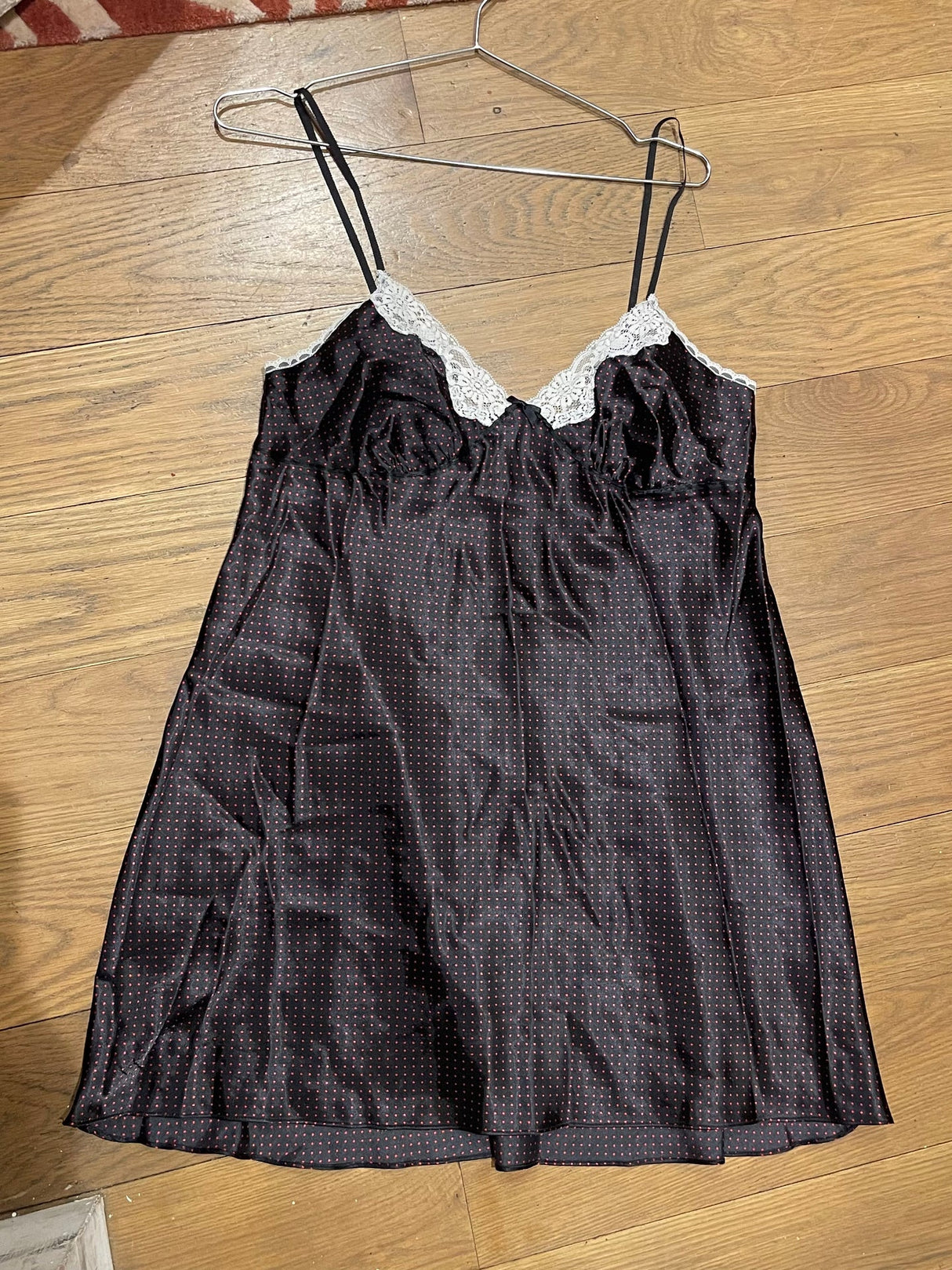 polka dot slip dress