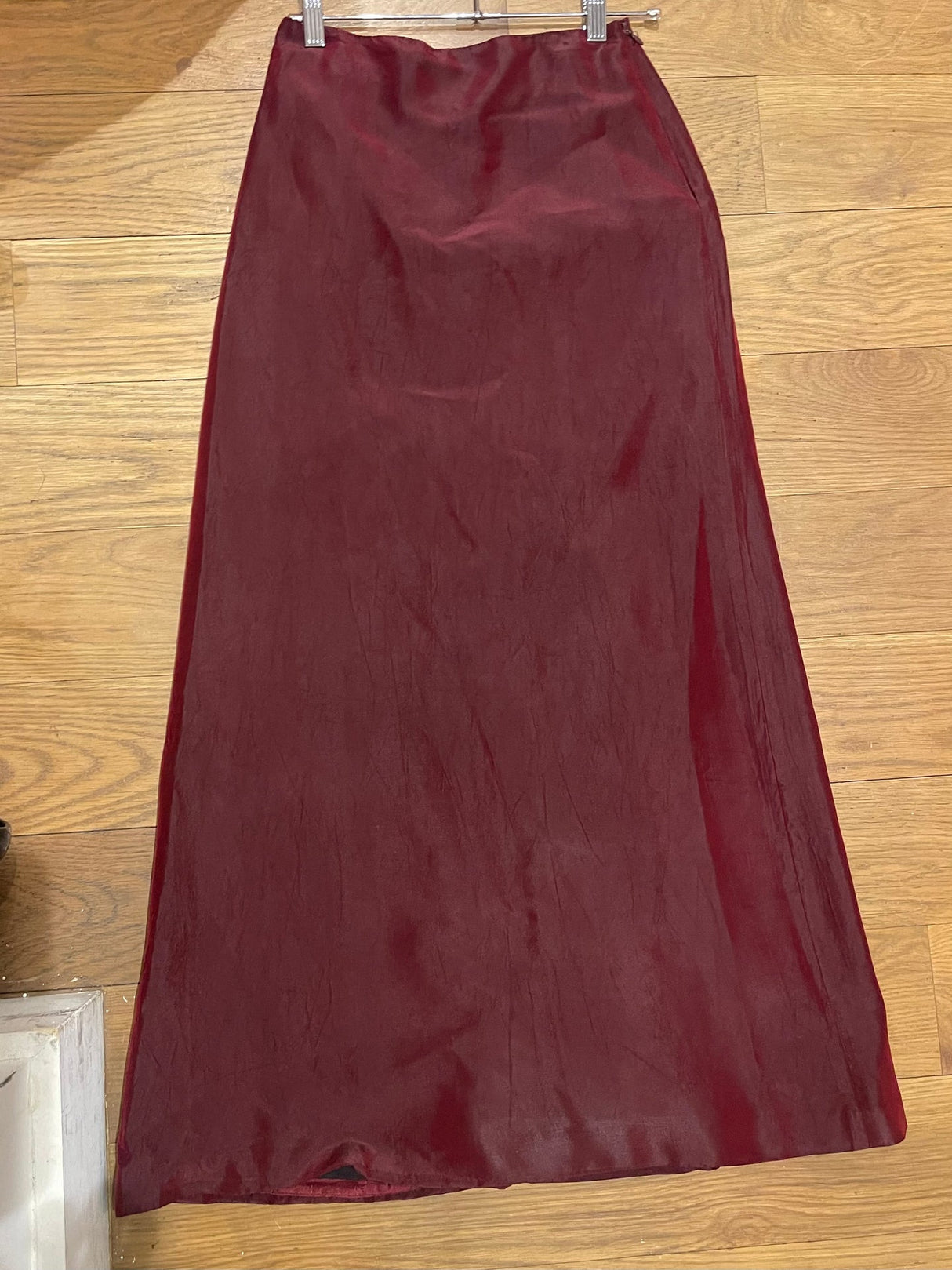 maroon maxi skirt