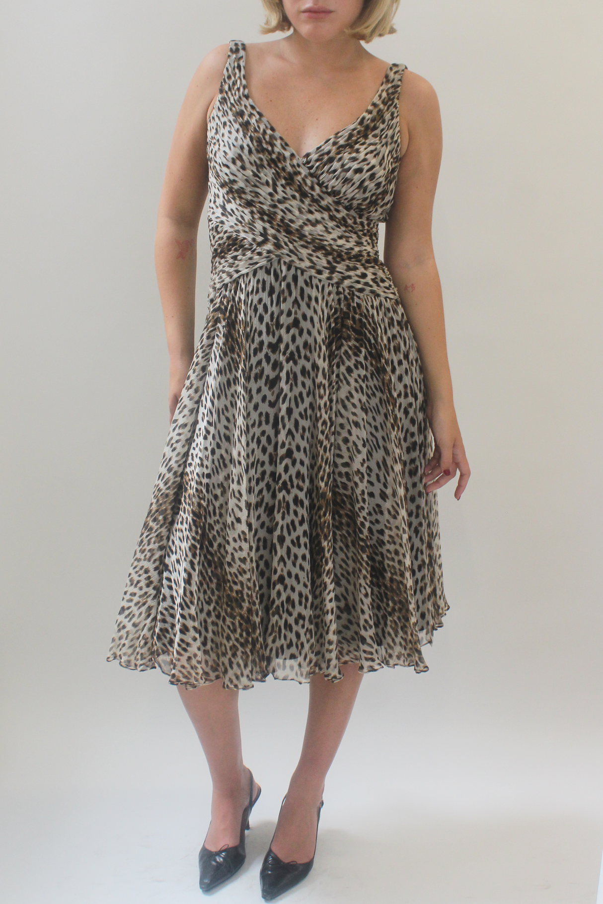 Tadashi animal print silk dress