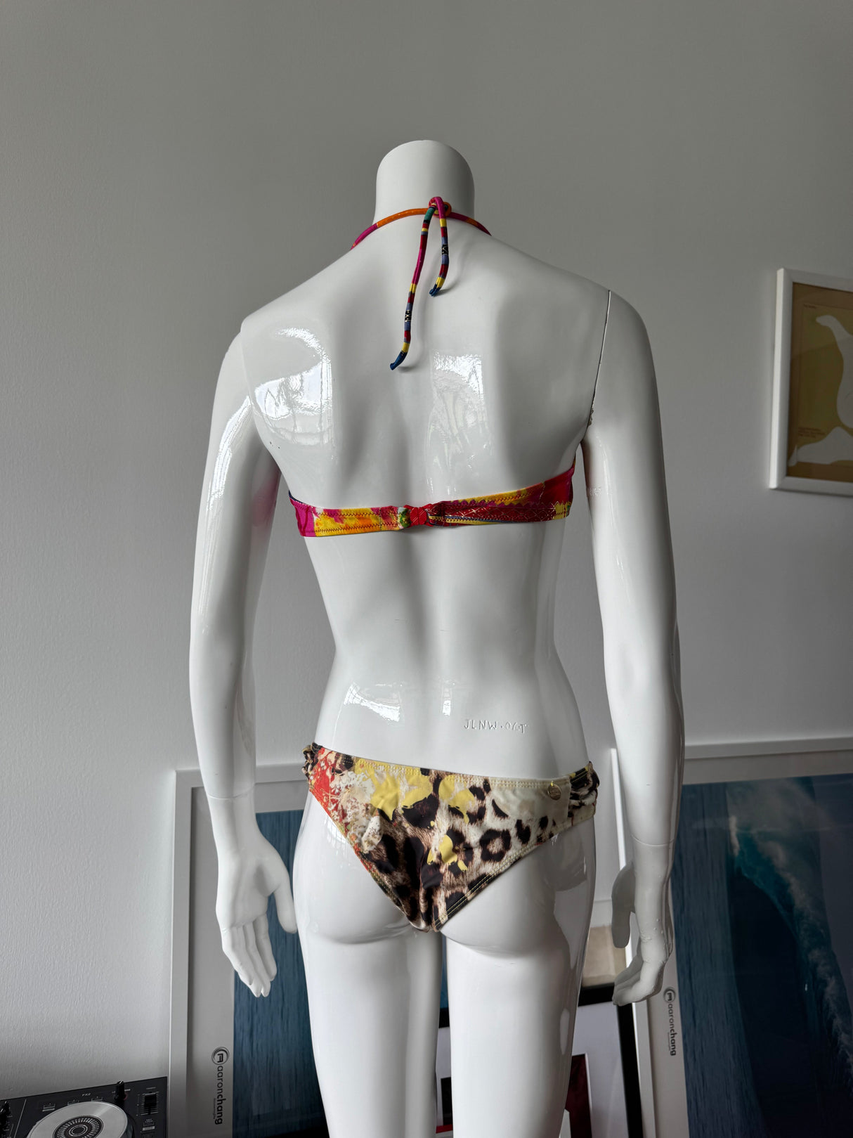 Animal Print and Gold Metal Bikini Bottom
