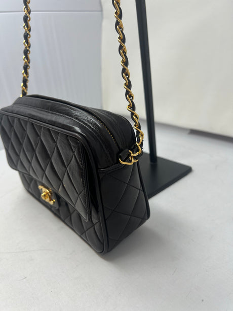 Chanel Black Quilted Lambskin Camera Bag