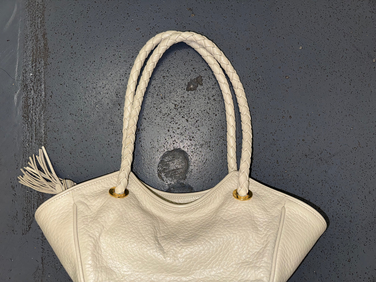 DESMO Grey Leather Small Shoulder Bag