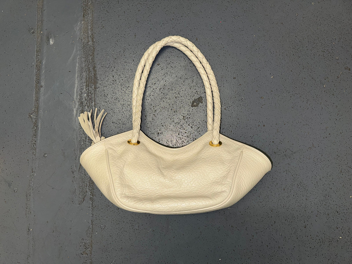 DESMO Grey Leather Small Shoulder Bag