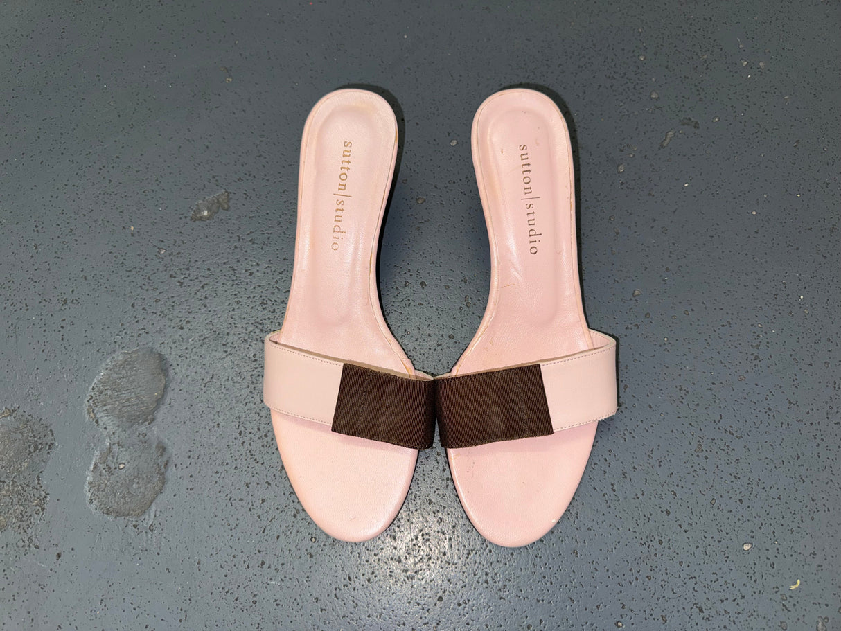 SUTTON STUDIO Leather Nude Pink Kitten Heels US 7