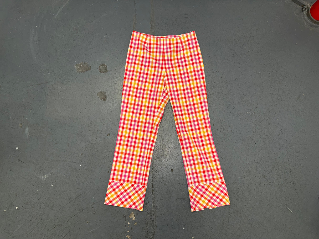 MOSCHINO Plaid High Waist Pants