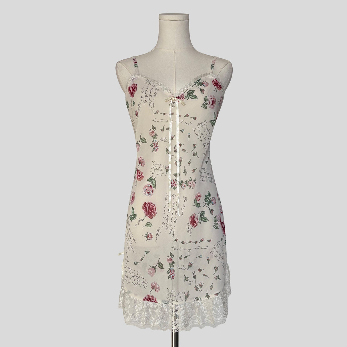 Love Letters floral sheer slip dress