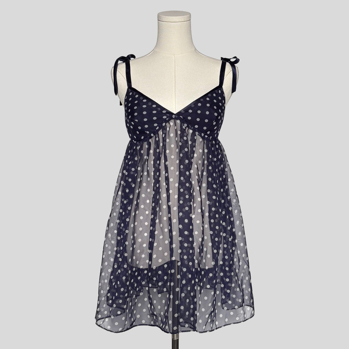 Polka dot babydoll chemise