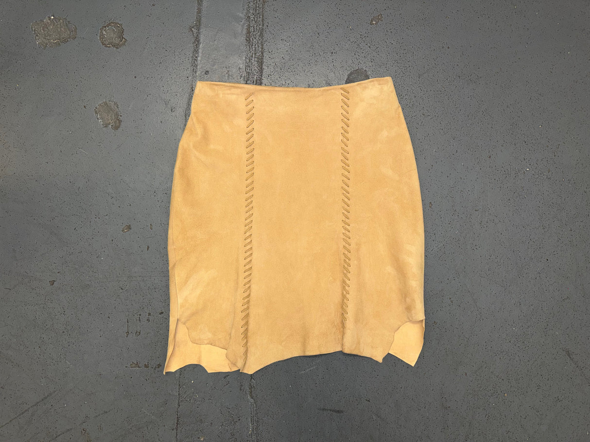 Tan Suede Mini Skirt