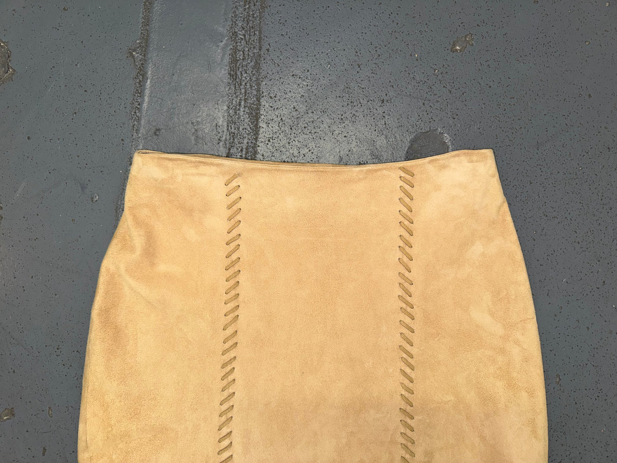 Tan Suede Mini Skirt
