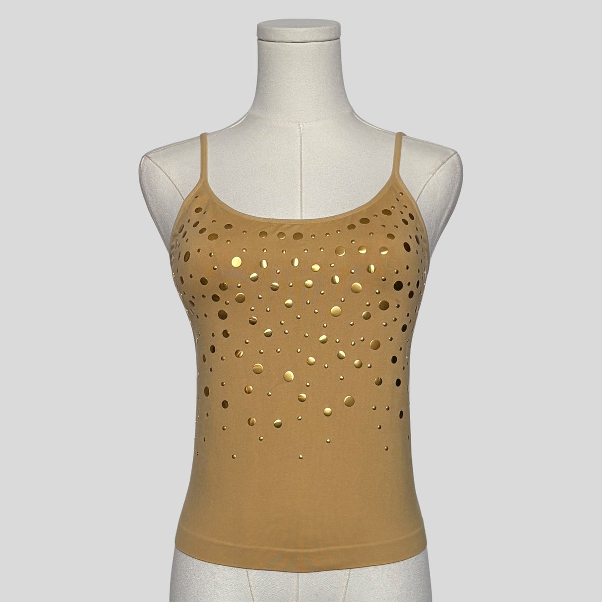 Metallic polka dot cami