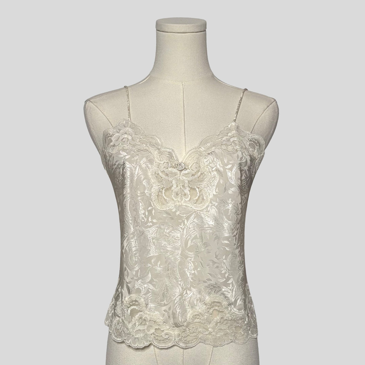 Brocade lace trim cami