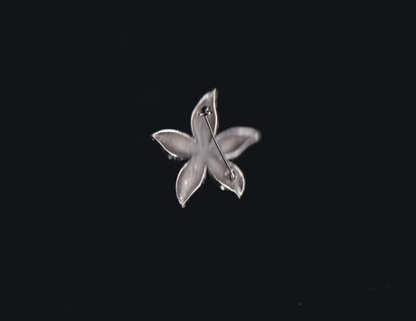 Silver Textured Starfish Pin