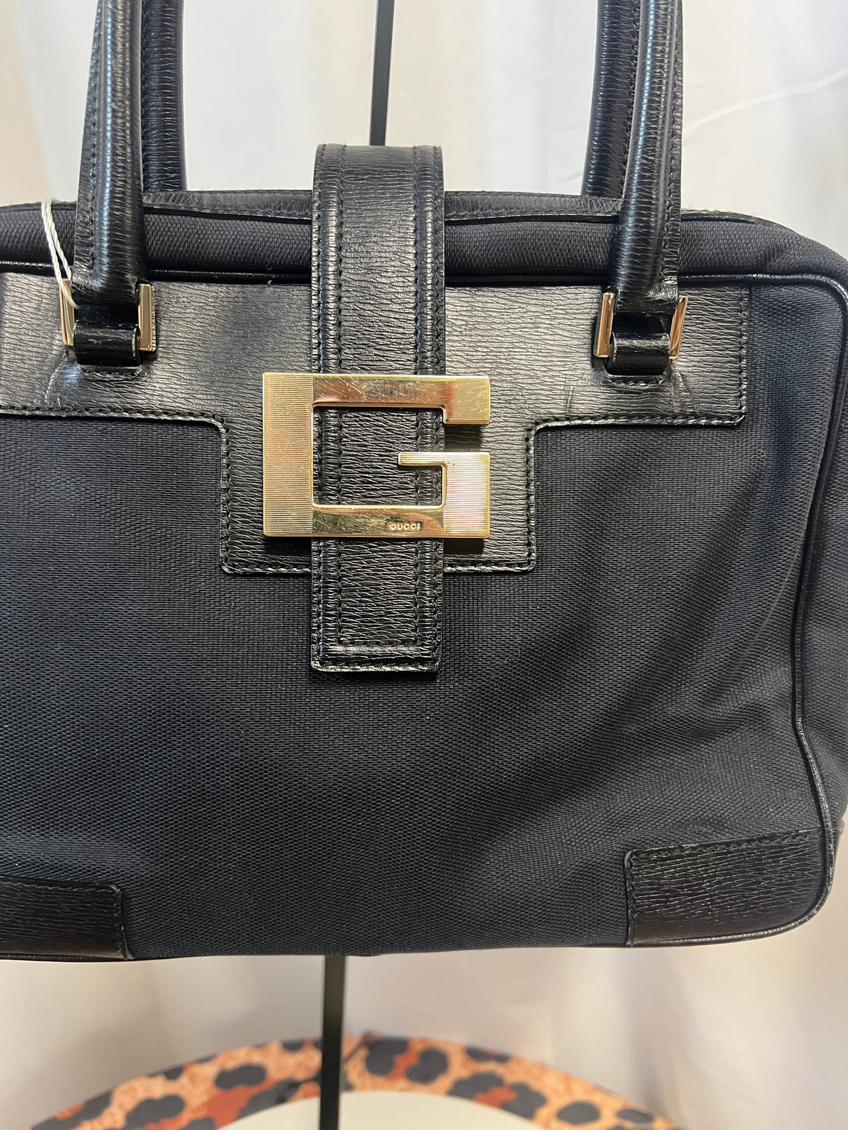 Gucci Tom Ford Black Shoulder Bag Logo