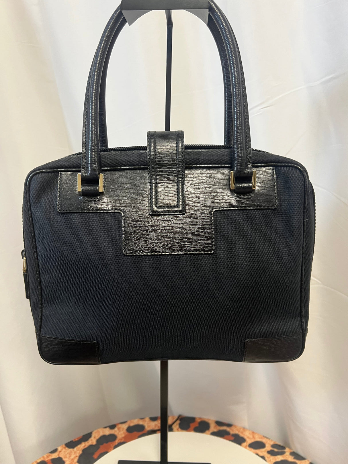 Gucci Tom Ford Black Shoulder Bag Logo