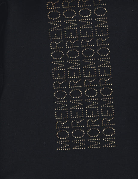 Black Long Sleeve Top with MORE MORE Gold Graphic