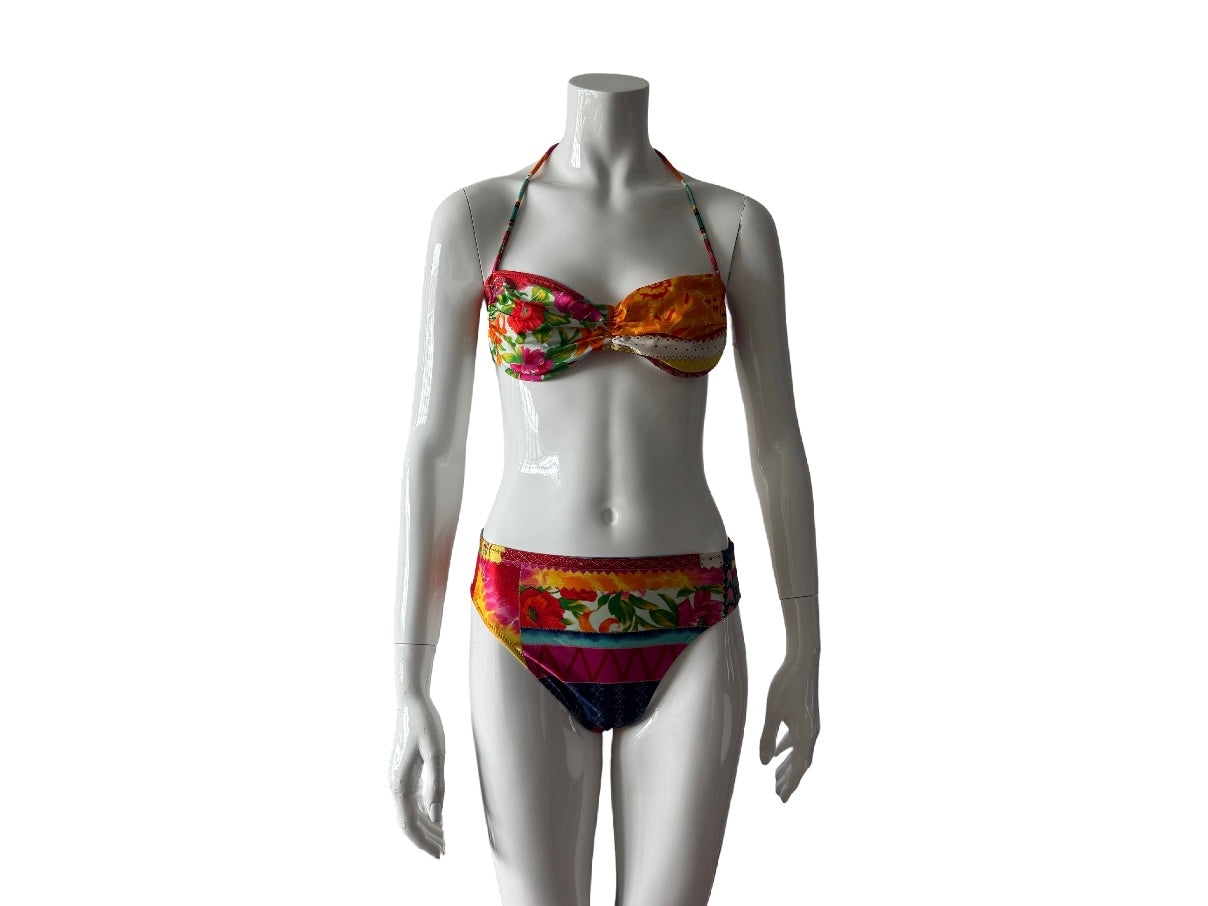 GOTTEX Multicolor Printed Bikini Top and Bottoms