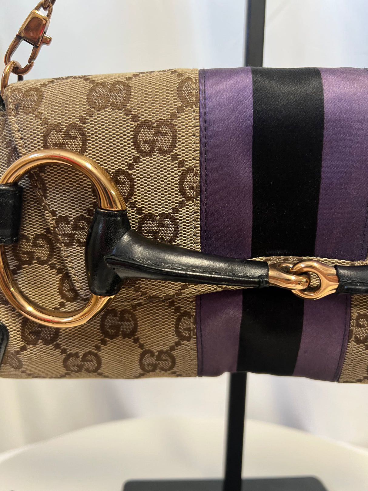 Tom Ford Era Gucci Horsebit GG Canvas Convertible Shoulder Bag & Clutch