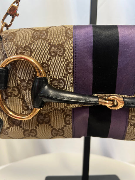 Tom Ford Era Gucci Horsebit GG Canvas Convertible Shoulder Bag & Clutch