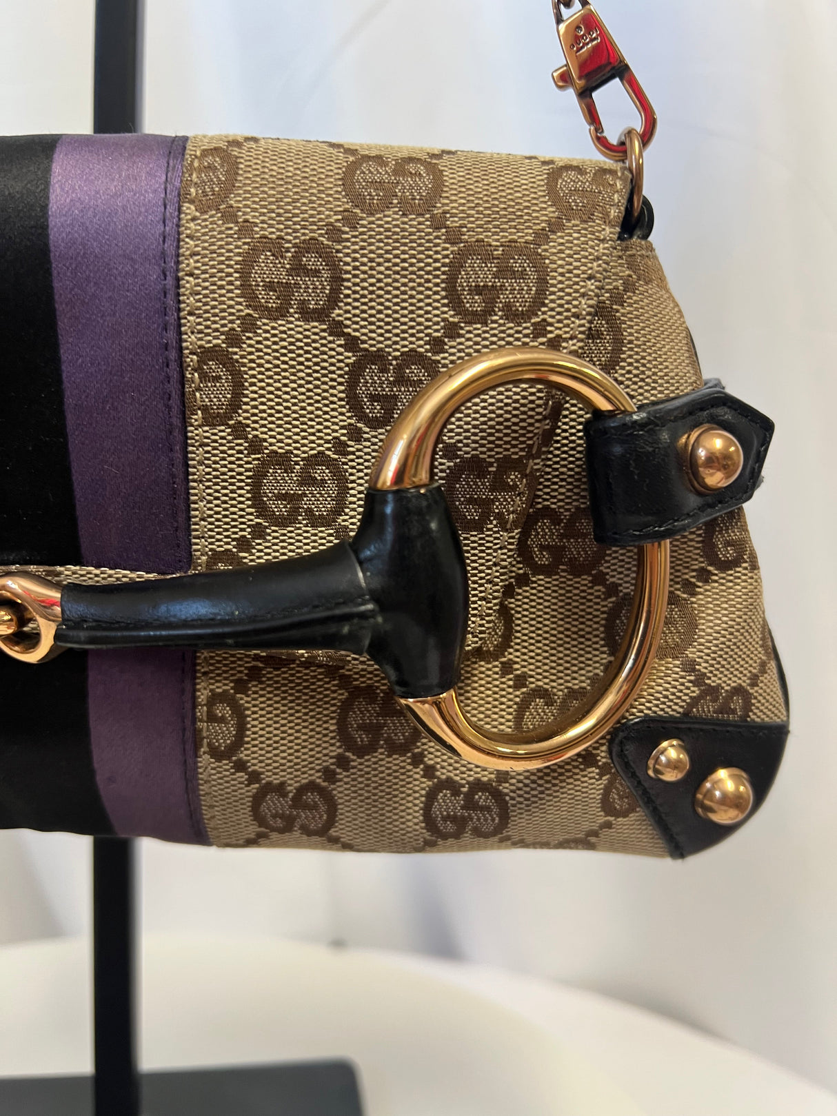 Tom Ford Era Gucci Horsebit GG Canvas Convertible Shoulder Bag & Clutch