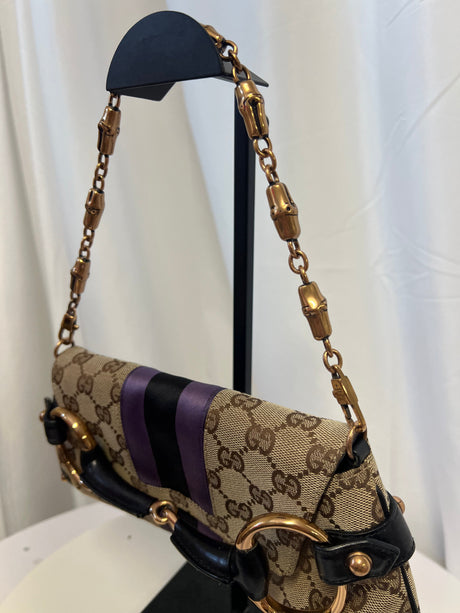 Tom Ford Era Gucci Horsebit GG Canvas Convertible Shoulder Bag & Clutch