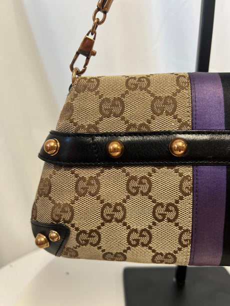 Tom Ford Era Gucci Horsebit GG Canvas Convertible Shoulder Bag & Clutch