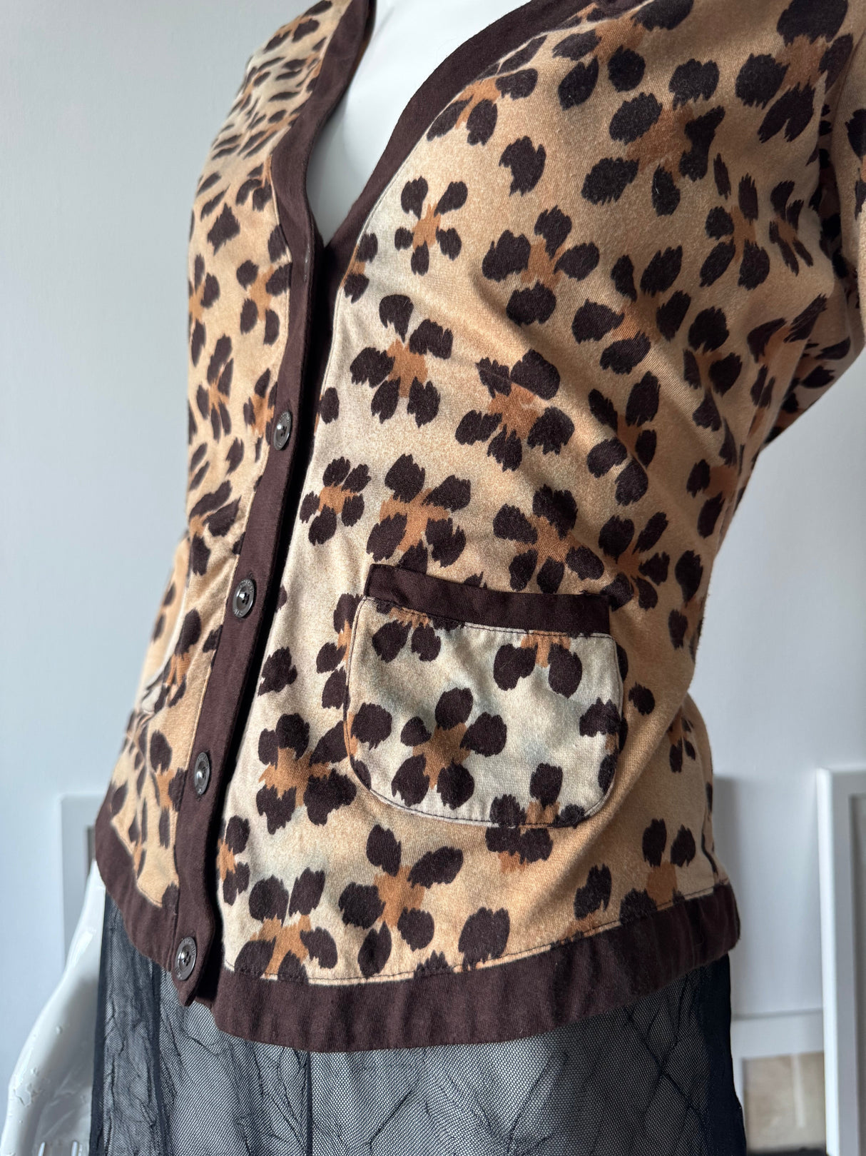 MOSCHINO Leopard Print Cardigan