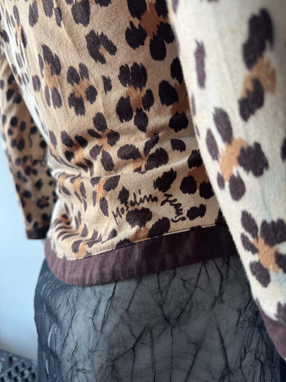 MOSCHINO Leopard Print Cardigan