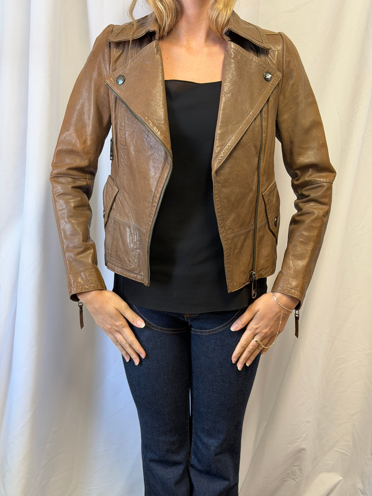 Burberry London Leather Biker Jacket