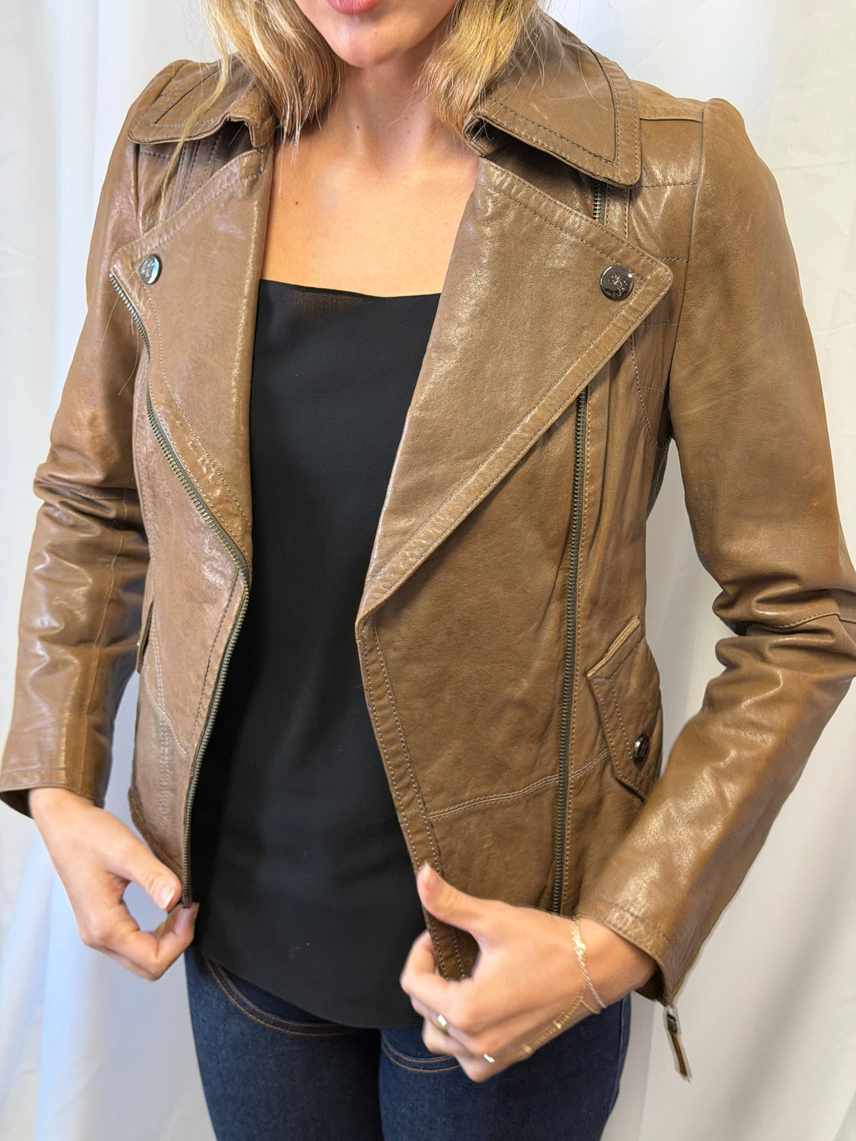 Burberry London Leather Biker Jacket