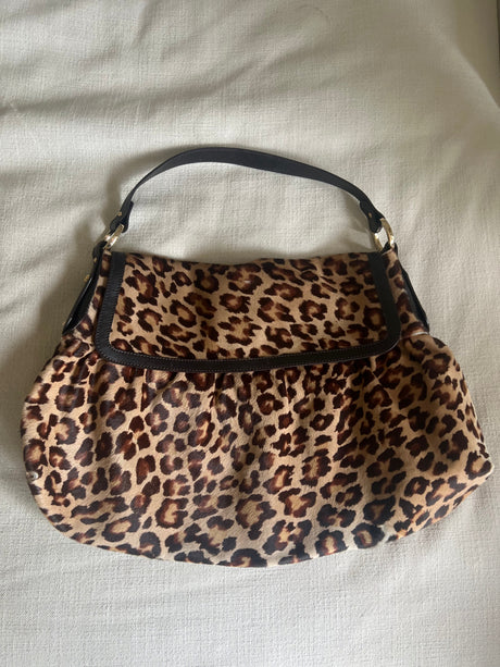 Fendi Jumbo Chef Leopard Pony Hair Hobo Bag