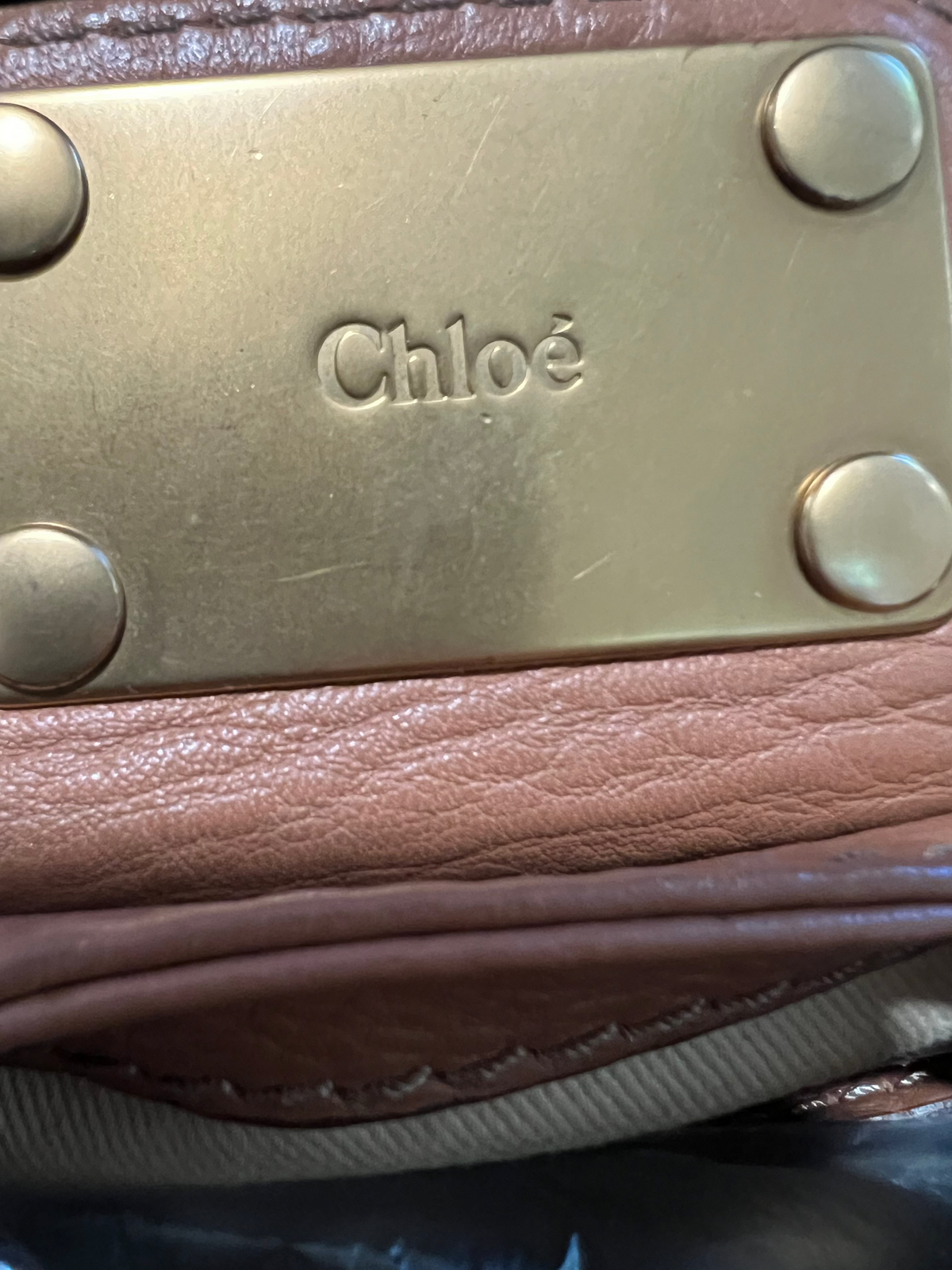 Mini Chloé Paddington Leather Satchel Bag Handbag Warm Caramel