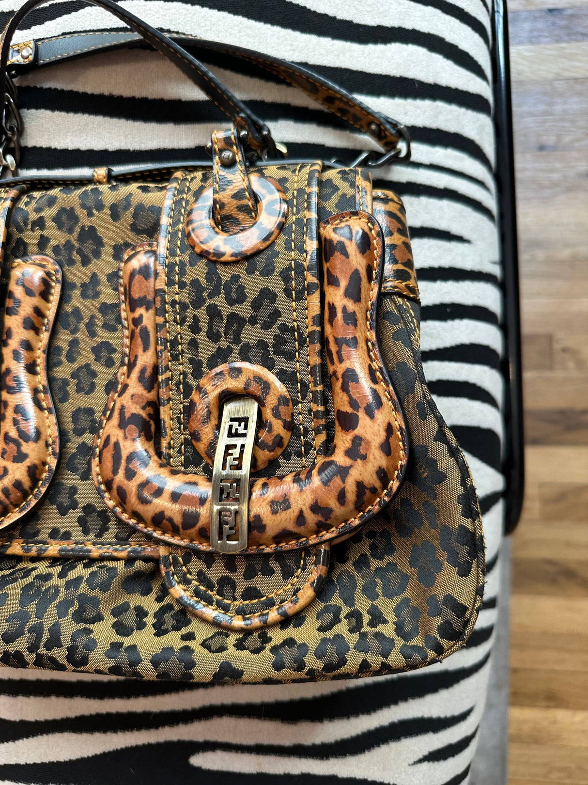 Fendi Leopard Print B Bag (w/ original dust bag)