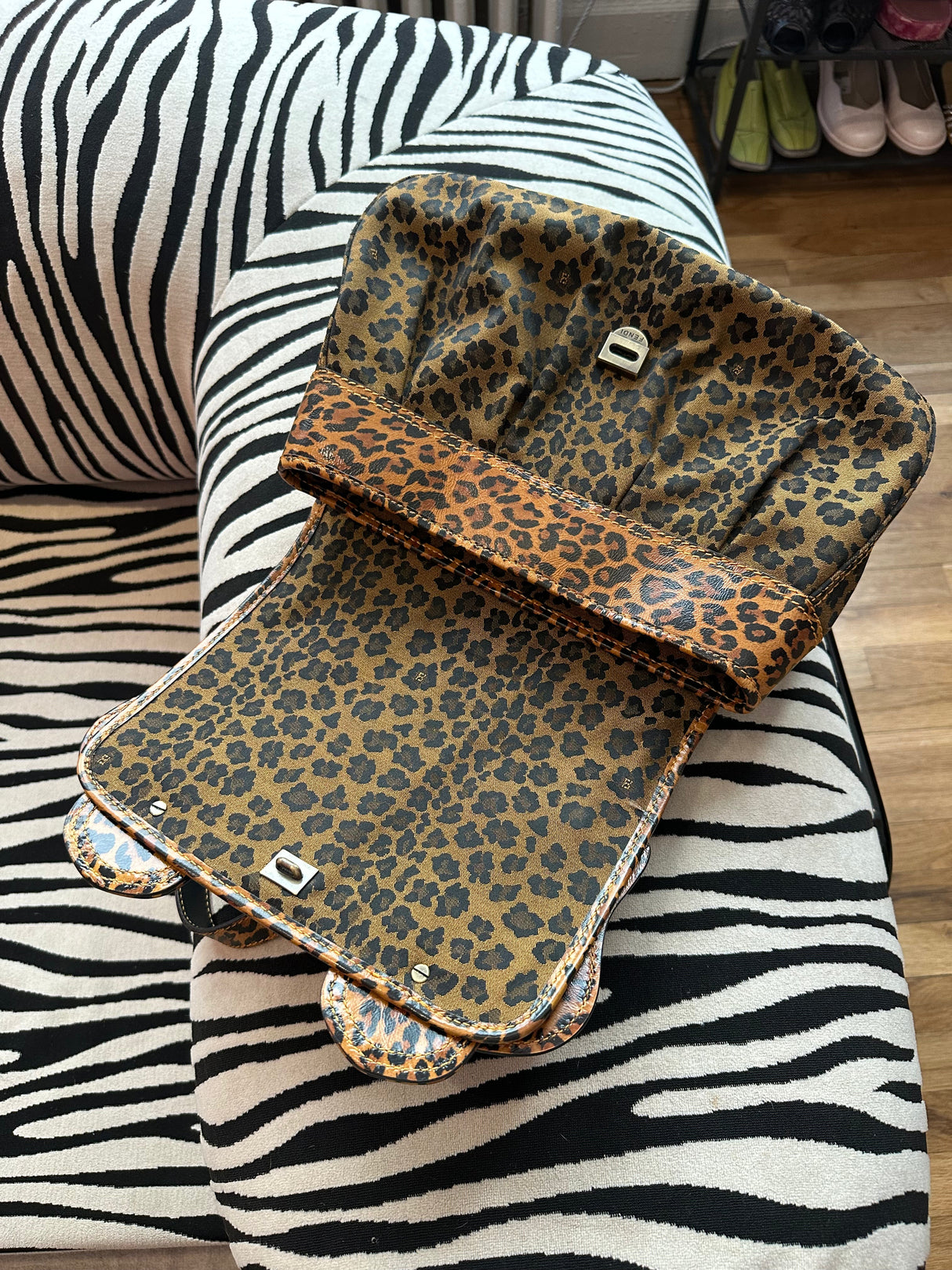 Fendi Leopard Print B Bag (w/ original dust bag)