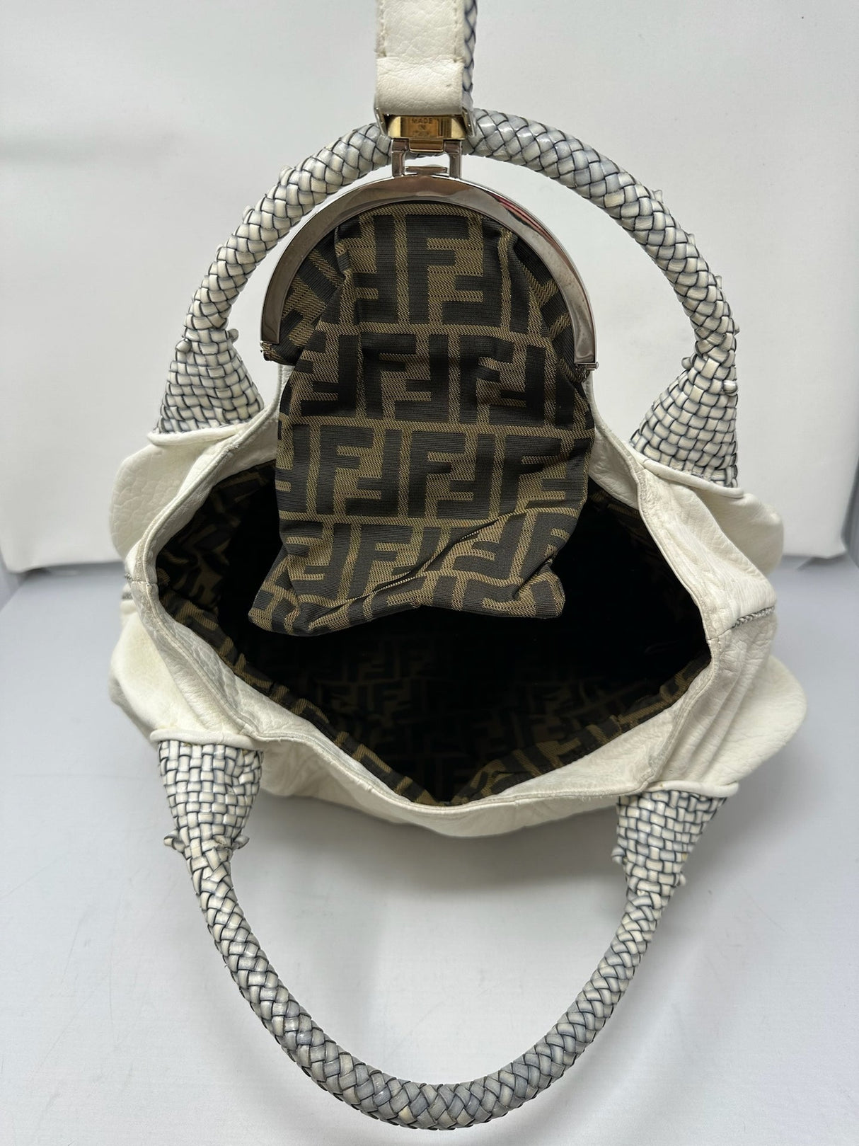 Fendi Spy Bag White Leather