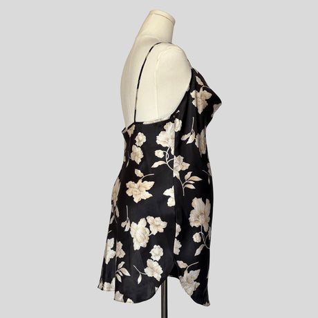 Draped floral slip dress