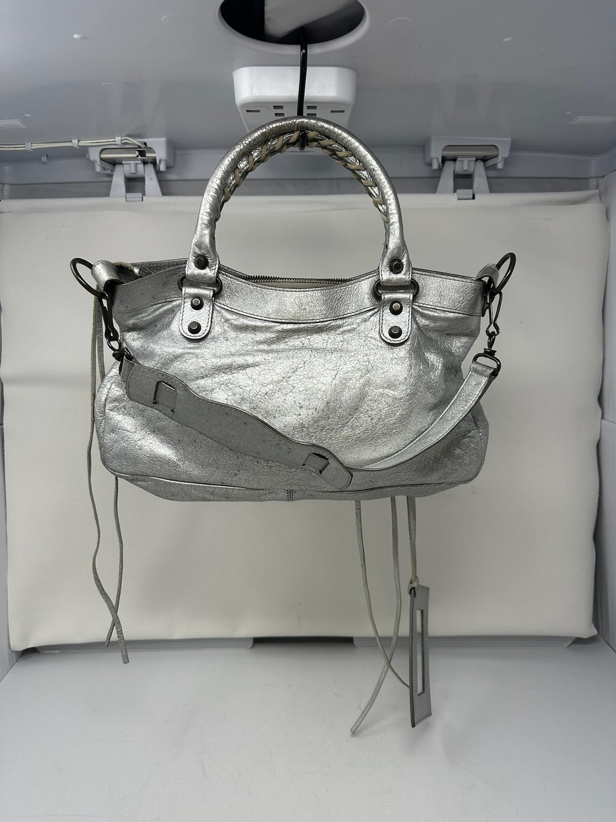 Balenciaga City Bag Silver with strap