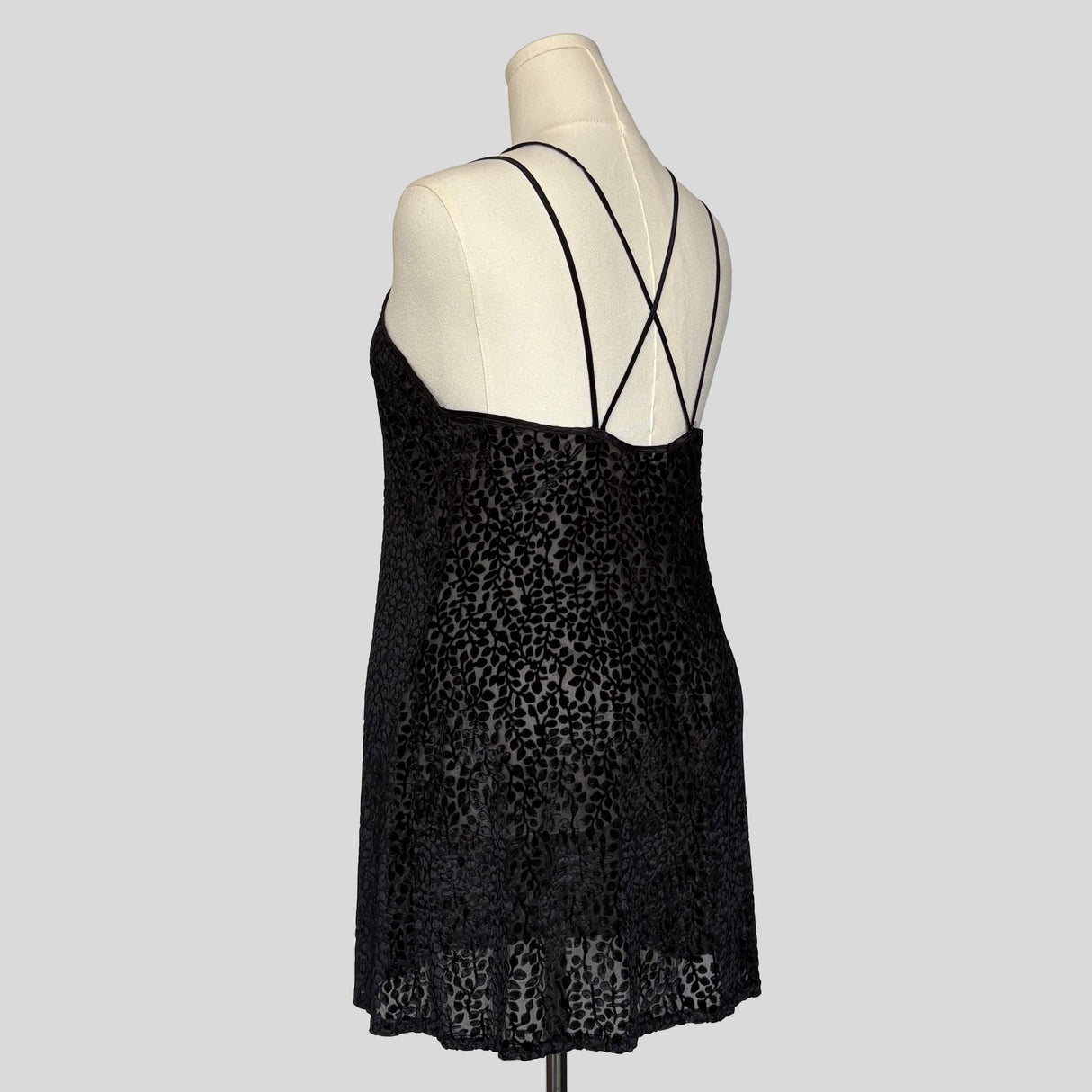 Velvet floral burnout slip dress