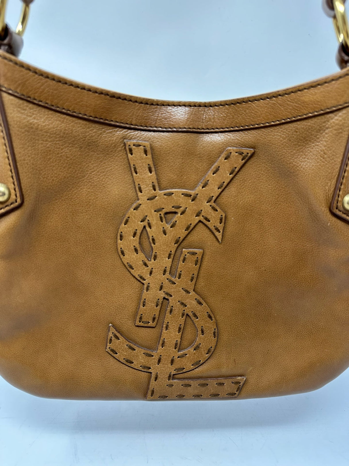 YSL Brown Leather Hobo