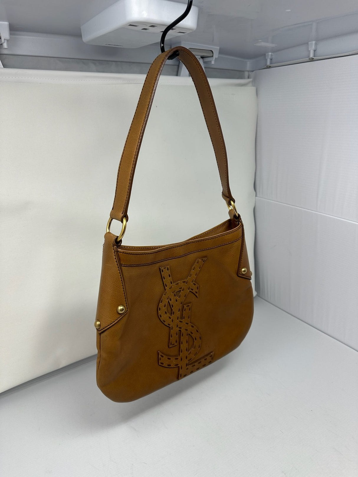 YSL Brown Leather Hobo