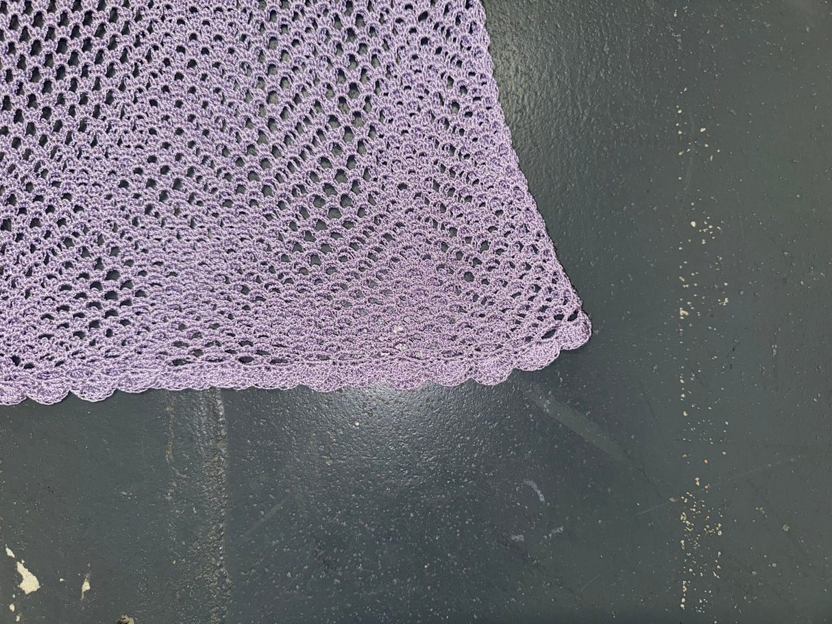 Lavender Crochet Knit Sleeveless Top