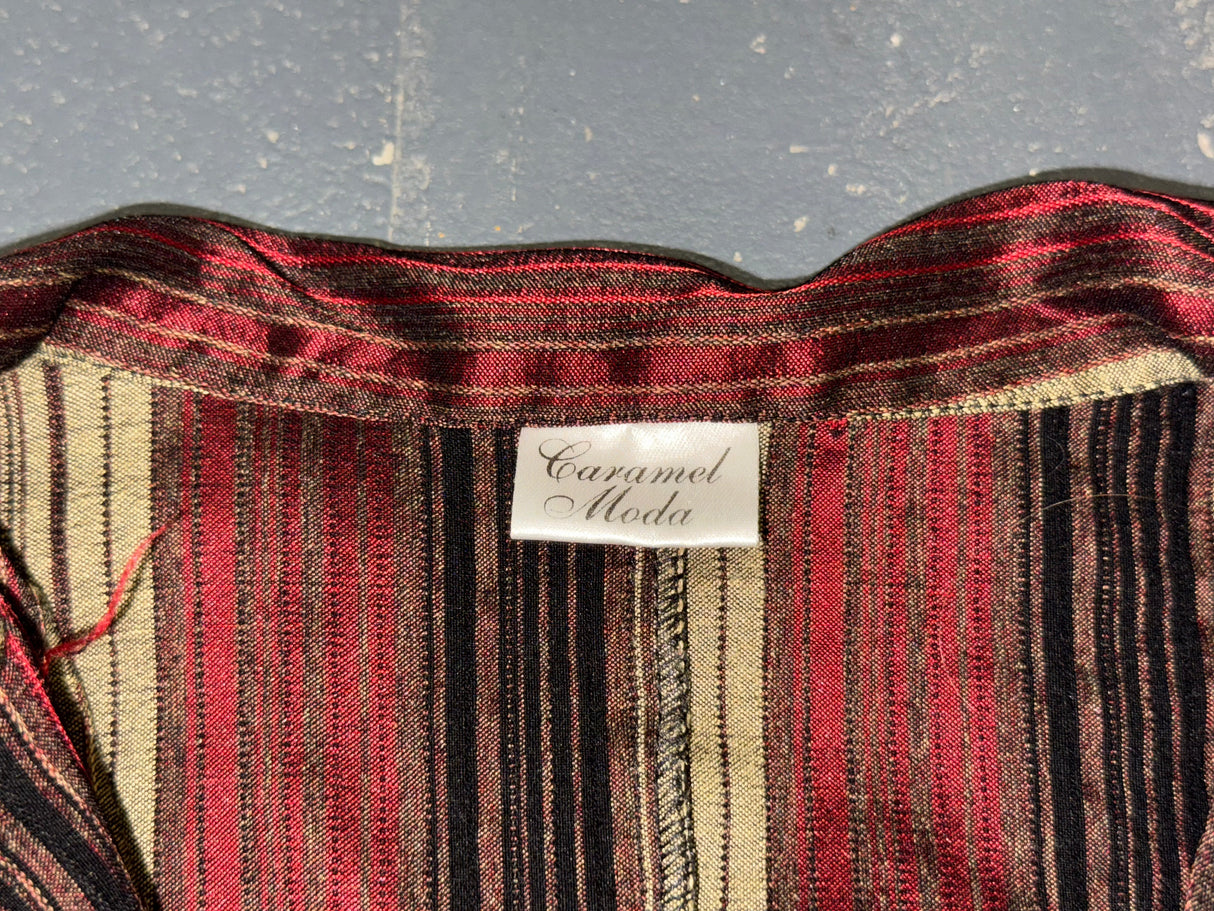 Black, Red and Gold Striped Blazer