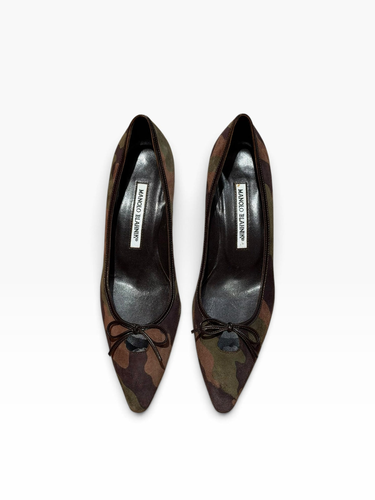 Manolo Blahnik camo kitten heels (37.5)